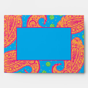 Colourful Paisley Pattern Envelope