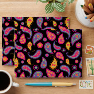 Colourful Paisley Pattern Envelope