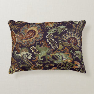 Colourful Paisley pattern. Ethnic vintage wallpape Decorative Cushion