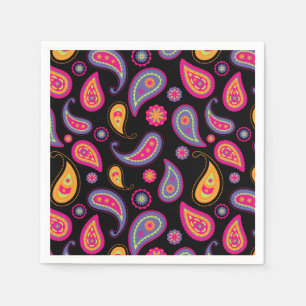 Colourful Paisley Pattern Napkin