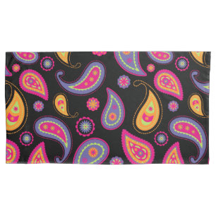 Colourful Paisley Pattern Pillowcase