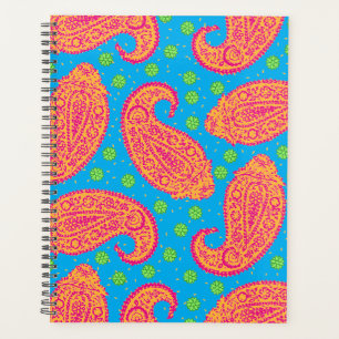 Colourful Paisley Pattern Planner