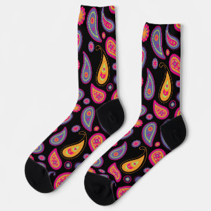Colourful Paisley Pattern Socks
