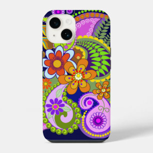 Colourful Paisley Patterns and Flowers iPhone 14 Case