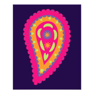 Colourful Paisley Photo Print