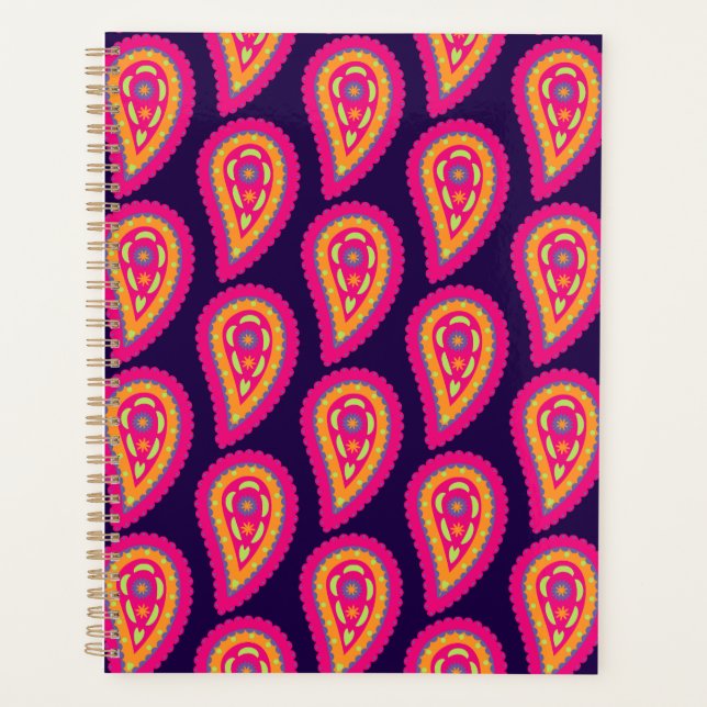 Colourful Paisley Planner (Front)