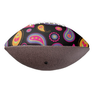 Colourful Paisley seamless Pattern American Football