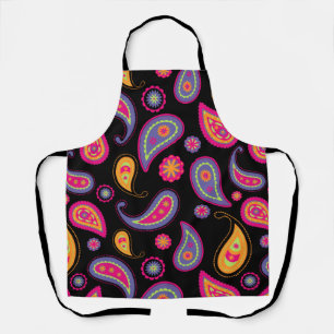 Colourful Paisley seamless Pattern Apron