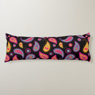 Colourful Paisley seamless Pattern Body Cushion