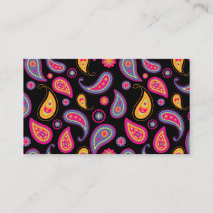 Colourful Paisley seamless Pattern Business Card