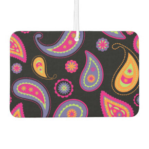 Colourful Paisley seamless Pattern Car Air Freshener