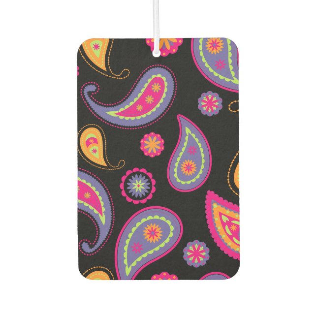 Colourful Paisley seamless Pattern Car Air Freshener (Front)