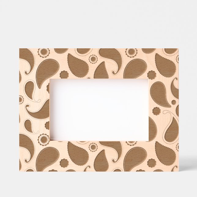 Colourful Paisley seamless Pattern Etched Frames (Front)