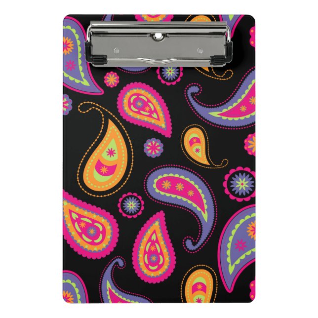 Colourful Paisley seamless Pattern Mini Clipboard (Front)