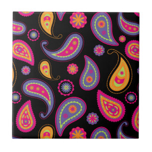 Colourful Paisley seamless Pattern Tile