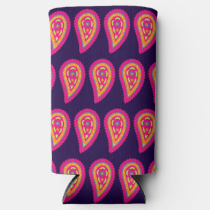 Colourful Paisley Seltzer Can Cooler