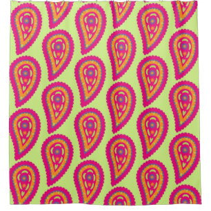 Colourful Paisley Shower Curtain