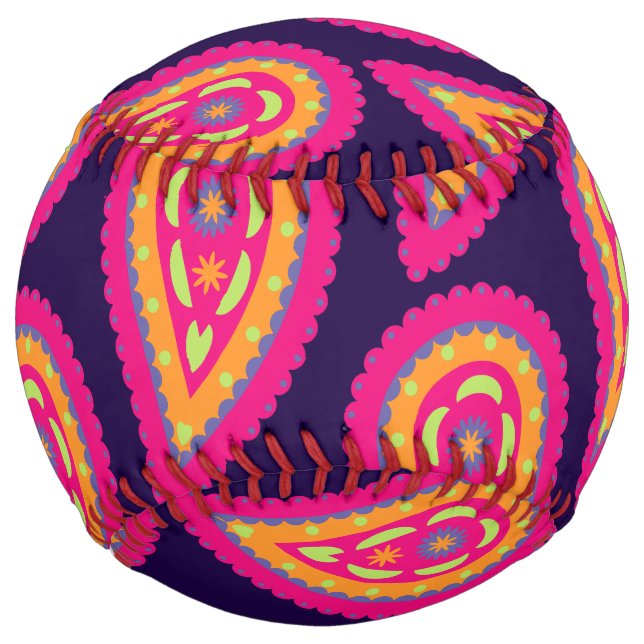 Colourful Paisley Softball (Front)