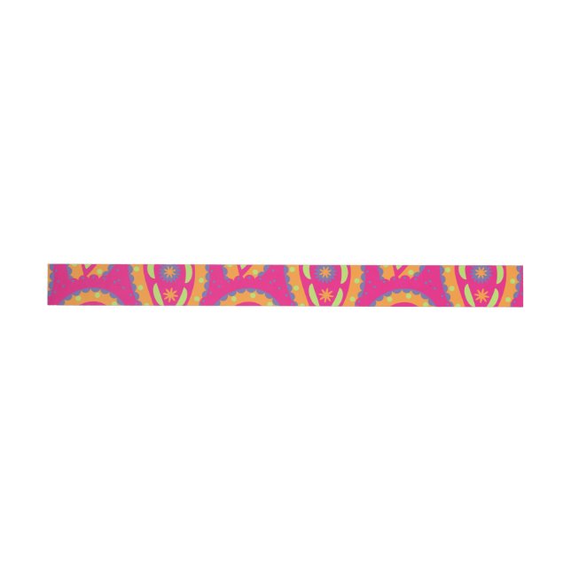 Colourful Paisley Wrap Around Label (Individual)