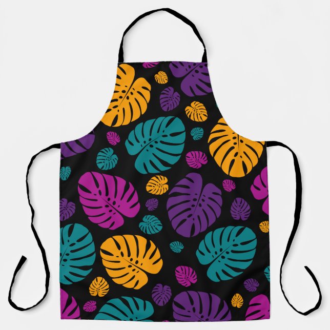 Colourful Palm Leaves Apron (Front)