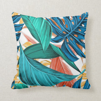 Colourful Palm Leaves Cushion