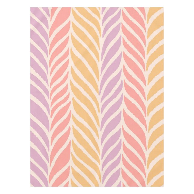 Colourful Palm Leaves Pattern Tablecloth (Front)