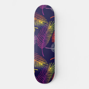 Colourful Palm Leaves Tropical Tree Summer Vibes Skateboard