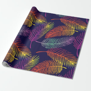 Colourful Palm Leaves Tropical Tree Summer Vibes Wrapping Paper
