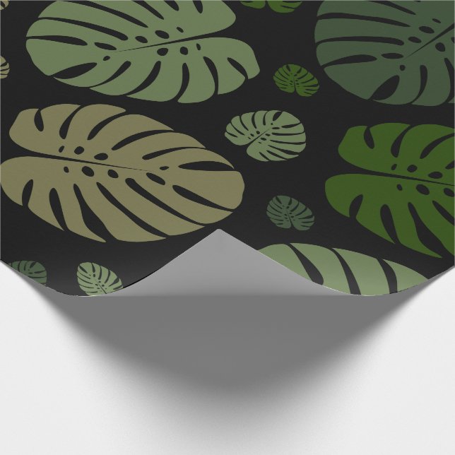 Colourful Palm Leaves Wrapping Paper (Corner)
