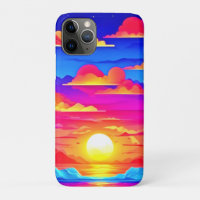 Colourful Palm Tree Sunset