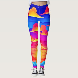 Colourful Palm Tree Sunset Leggings