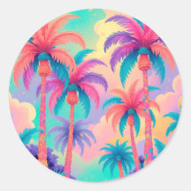 Colourful Palm trees