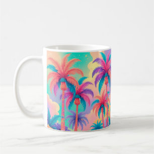 Colourful Palm trees Coffee Mug