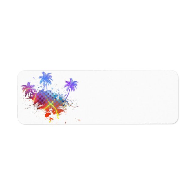 Colourful Palm Trees Illustration (Front)