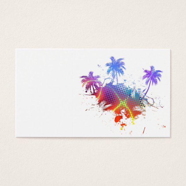 Colourful Palm Trees Illustration (Front)