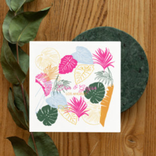 Colourful Palm Trees Napkin