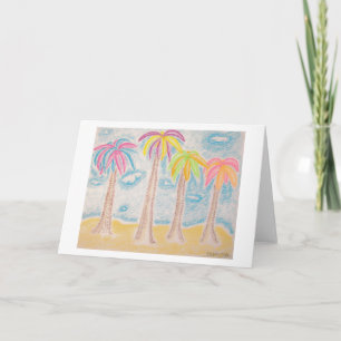 Colourful Palms-greeting card