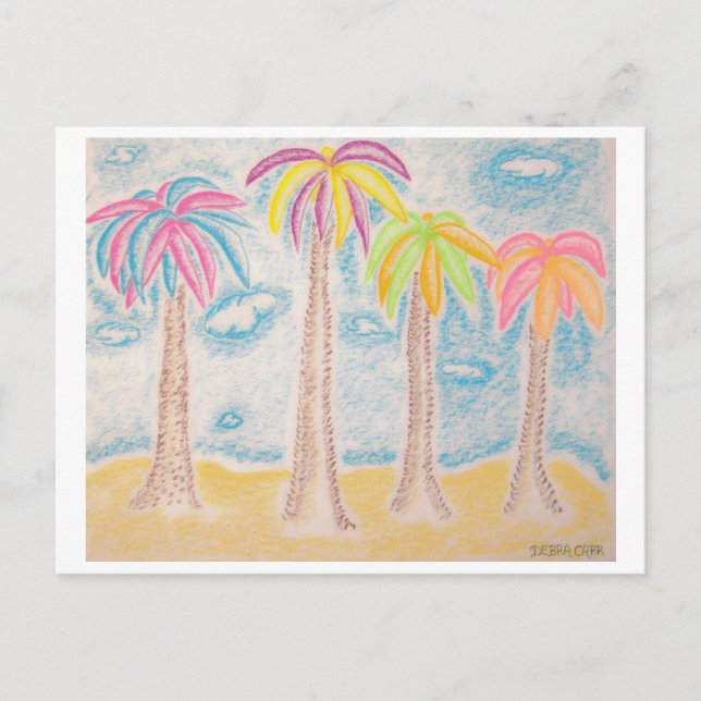 Colourful Palms-postcard Postcard (Front)