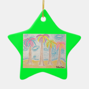 Colourful Palms-star ornament
