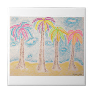 Colourful Palms-tile Tile