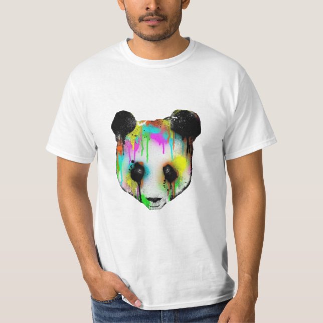 Colourful panda face T-Shirt (Front)