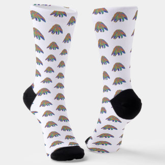 Colourful Pangolin Animal Art  Socks