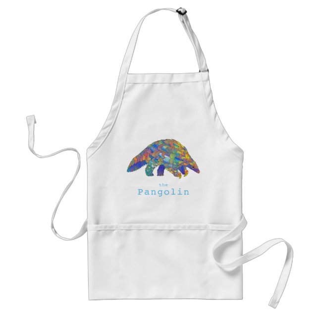 Colourful Pangolin Endangered Animal Rights Art Standard Apron (Front)