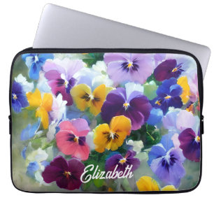 Colourful Pansies Laptop Sleeve