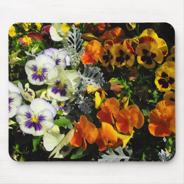 colourful pansies mouse mat (Front)