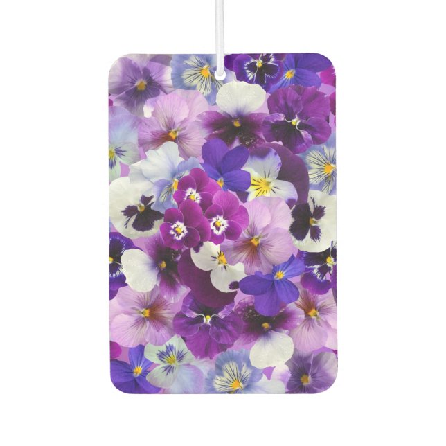 Colourful Pansies, Pretty Flowers, Car Air Freshener (Front)