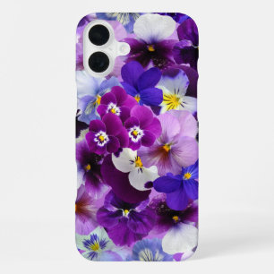 Colourful Pansies, Pretty Flowers, iPhone 16 Plus Case