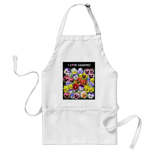 Colourful Pansies Standard Apron (Front)