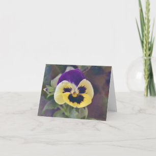 Colourful Pansy Flower from Gertie's Garden Card