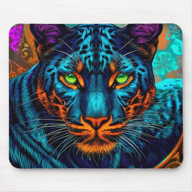 Colourful Panther Mouse Mat (Front)